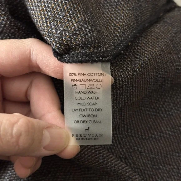 Peruvian Connection Martella Pima Cotton Jacquard Midi Dress XL Dark Academia - Picture 8 of 9